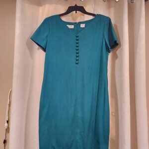 Teal casual dress mid length size 12 from Liz Claoborne